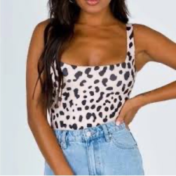 Princess Polly animal print bodysuit size 4 - Picture 1 of 11